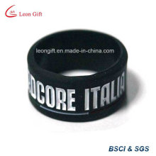 Black Color Inject Logo Silicone Wristband